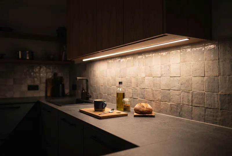 Taśma LED pod szafką oświetlająca blat